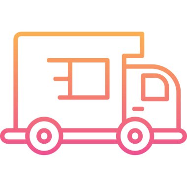 Van simge vektör çizim