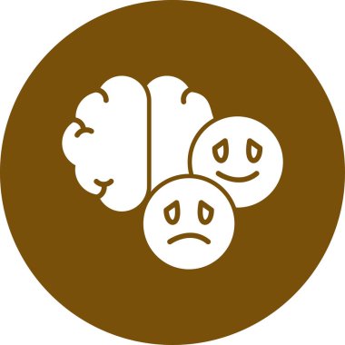 Beyin. Web simgesi basit tasarım