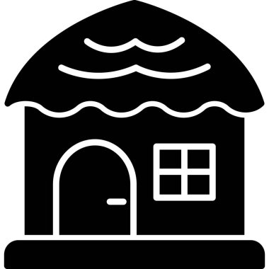 Bina. Web simgesi basit illüstrasyon