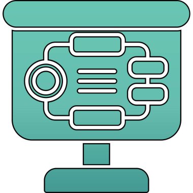 Bilgisayar sunucu simgesini, vektör çizim