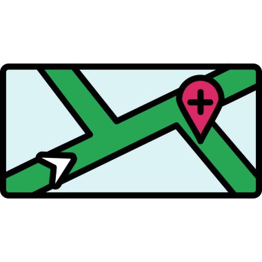 harita pin simgesi, vektör illüstrasyonu