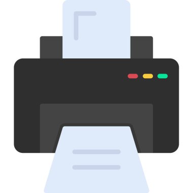 Yazıcı. Web simgesi basit illüstrasyon