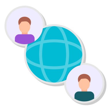 iş düz vektör simgesi.