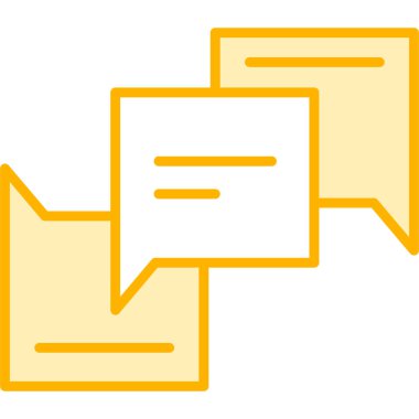 Sohbet simgesi, vektör çizimi