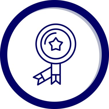 Madalya ikon vektör illüstrasyonu