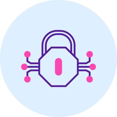 Kilit simgesinin vektör illüstrasyonu