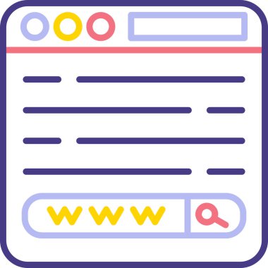 tarayıcı simgesi modern illüstrasyon