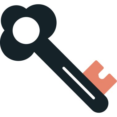 Anahtar simgesi vektör illüstrasyonu