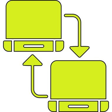 Beyaz arkaplanda basit ve minimalist internet vektör simgesi