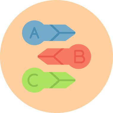 ok simgesi, vektör illüstrasyonu