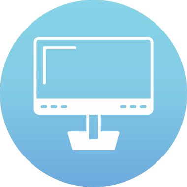 Modern b 'nin vektör illüstrasyonu monitör simgesinden yoksun