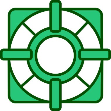 Beyaz ve siyah rengin yeşil ve mavi ikonunun vektör çizimi