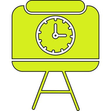 Basit saat simgesi vektör illüstrasyonu