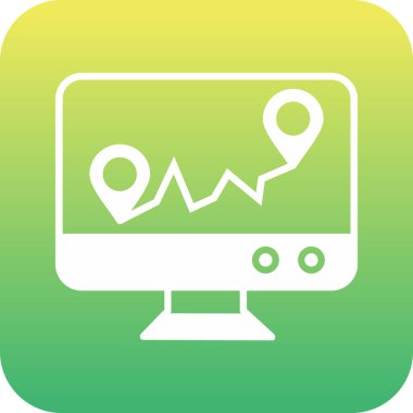 harita simgesi vektör illüstrasyonu