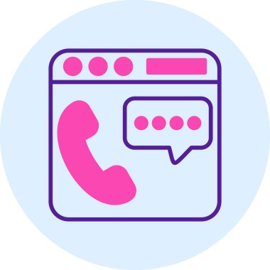 - Telefon. Web simgesi basit illüstrasyon