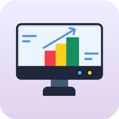 Analizler. Web simgesi basit illüstrasyon