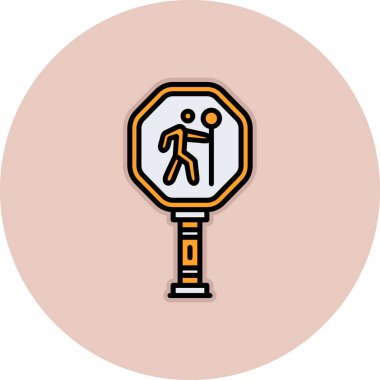 Yol simgesi vektör illüstrasyonu