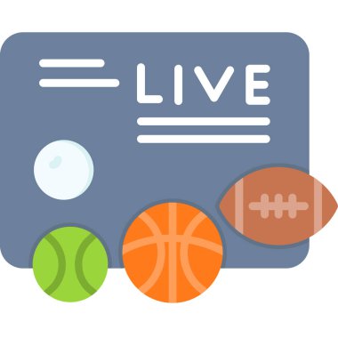 canlı spor düz vektör simgesi