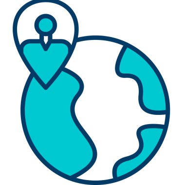 Küresel simge vektör illüstrasyonu