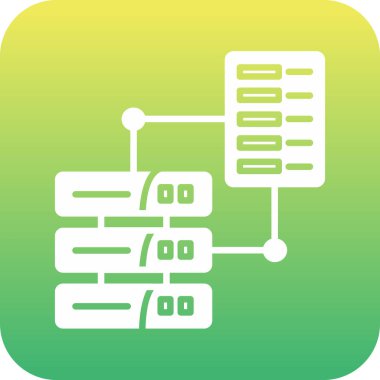 Eşsiz veri sunucu vektör simgesi