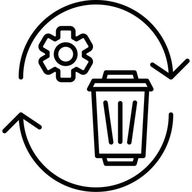 Geri dönüşüm. Web simgesi basit illüstrasyon