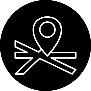 Vektör konumu simge illüstrasyonu