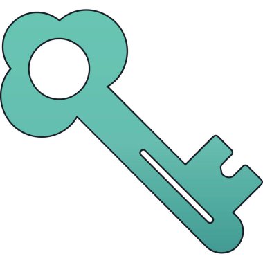 anahtar simgesi renk dış hat vektörü