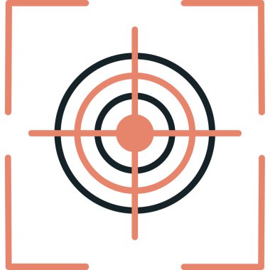 Hedef. Web simgesi basit illüstrasyon