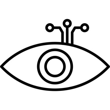 Göz simgesi vektör illüstrasyonu