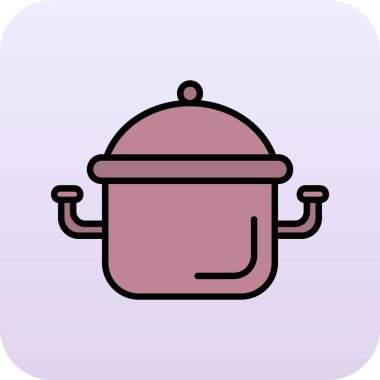 Bir pot simgesinin vektör illüstrasyonu