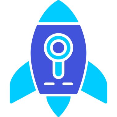 Roket. Web simgesi basit tasarım