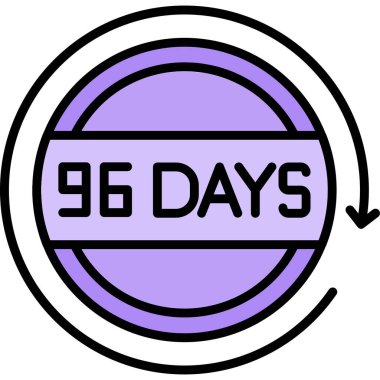 96 günlük ikon vektör illüstrasyonu