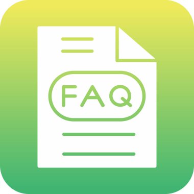 Faq 'ın vektör illüstrasyon simgesi