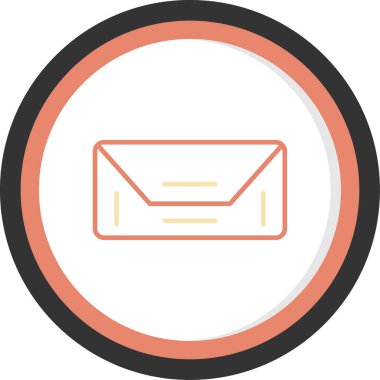 Moda biçimi izole edilmiş arkaplanda e- posta simgesi