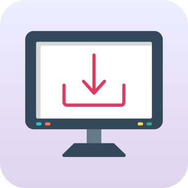 Ekran simgesi vektör illüstrasyonunu izle