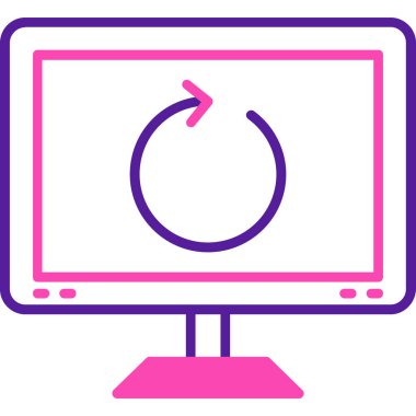 Monitör. Web simgesi basit illüstrasyon