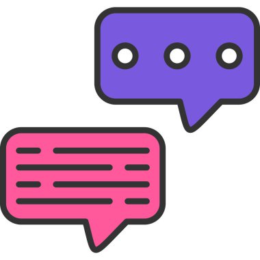 Konuş. Web simgesi basit illüstrasyon