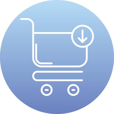 Alışveriş arabası ikonu. vektör illüstrasyonu