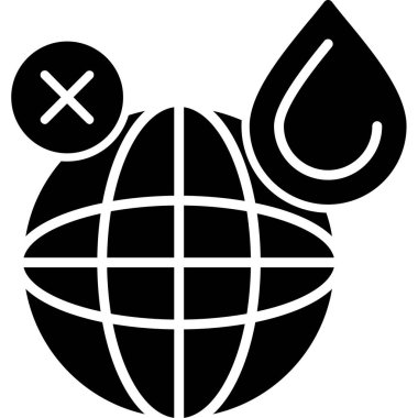 Küresel Dünya gezegeni simgesi katı biçimde