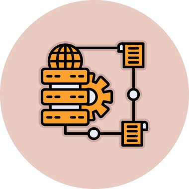 Blockchain simgesinin vektör illüstrasyonu