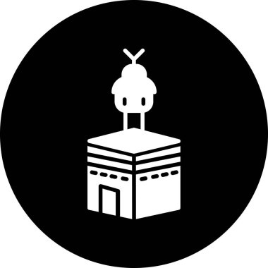 Bir bina simgesinin vektör illüstrasyonu