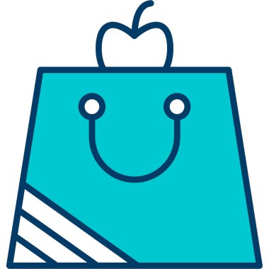 Elma. Web simgesi basit illüstrasyon