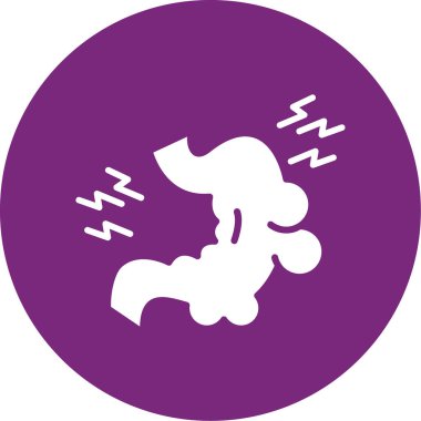 Uyuyan köpek simgesi vektör illüstrasyonu