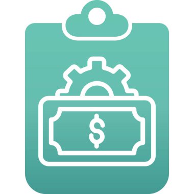 Para ikonu. Web tasarımı için para vektör simgesinin düz çizimi