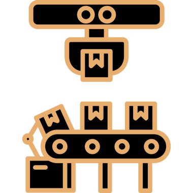 Taşıma bandı. Basit illüstrasyon