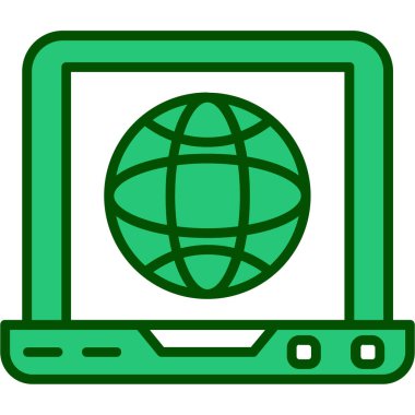 İnternet simgesi vektör illüstrasyonu