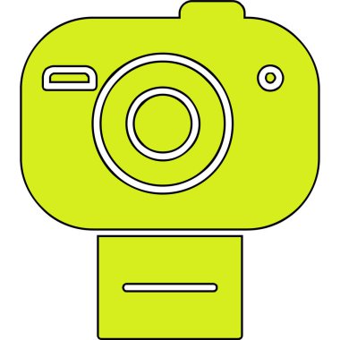 Kamera simgesi. Vektör illüstrasyonu