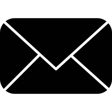 İleti simgesi ve vektör illüstrasyonu beyaz arkaplanda izole edildi