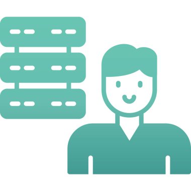 Sunucu Düz Vektör Simgesi