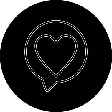 Kalp ikonu vektör illüstrasyonu